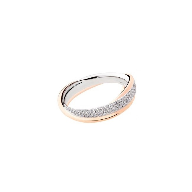 Women's wedding band white gold/pink dimananti-L2890DBR Parker