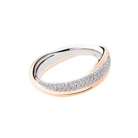 Women's wedding band white gold/pink dimananti-L2890DBR Parker