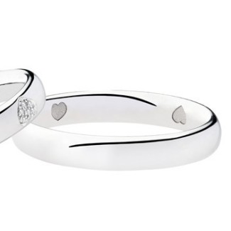 Männer Eheringe white gold Herz-L2889UB Parker