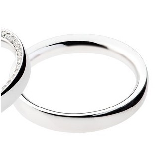 Männer Eheringe Weissgold Gravur Parker-L2887UB