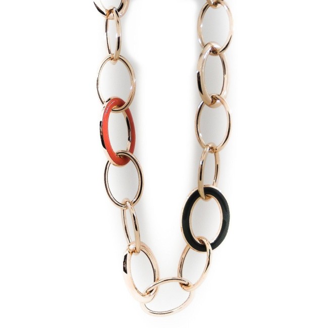 Collana Fidia a catena in Argento rosè con smalto - C696/R