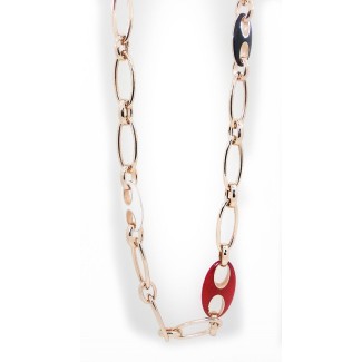 Collana Fidia a catena in Argento rosè con smalto - C719/R