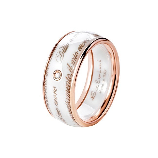 Ring rose gold and ceramic Fragments Copyright Salvini