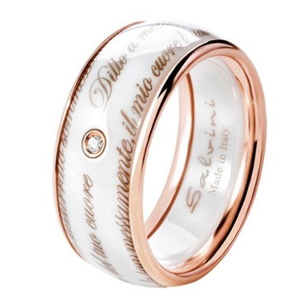 Ring stieg gold und Keramik Fragmente Copyright Salvini