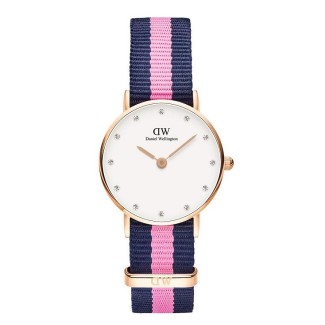 Sehen Sie Daniel Wellington Frau Classy Winchester Rosa Stoff