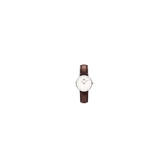 Sehen Sie Daniel Wellington Frau Silber edel Bristol Haut