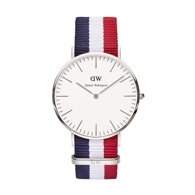 Orologio Daniel Wellington silver Classic Cambridge strisce
