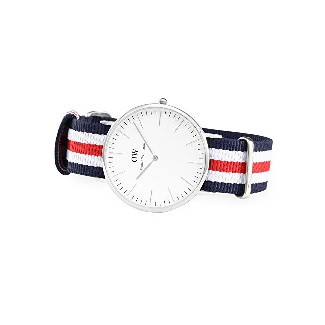 Orologio Daniel Wellington silver Classic Canterbury strisce
