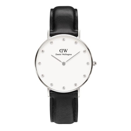 Sehen Sie Daniel Wellington Silber edel Sheffield Vintage Leder