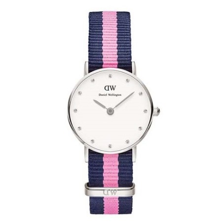 Orologio Daniel Wellington silver Classy Winchester rosa righe