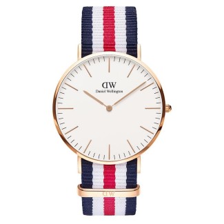Sehen Sie sich Daniel Wellington Mann Classic Canterbury Streifen stieg