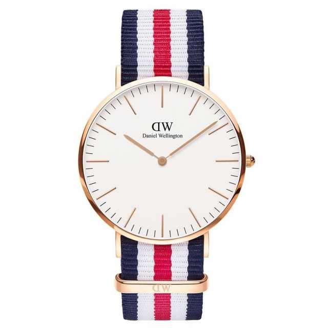Orologio Daniel Wellington uomo Classic Canterbury rosè strisce