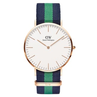 Sehen Sie Daniel Wellington Mann Classic Jahrgang Warwick grün