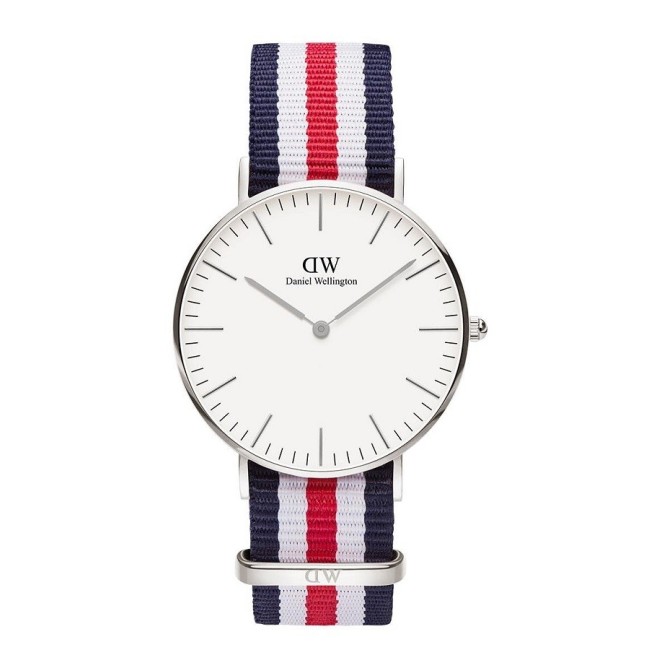 Orologio Daniel Wellington unisex  silver Classic Canterbury strisce