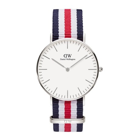 Orologio Daniel Wellington unisex  silver Classic Canterbury strisce