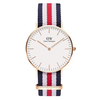 Watch unisex Classic Rosé Daniel Wellington Canterbury strips
