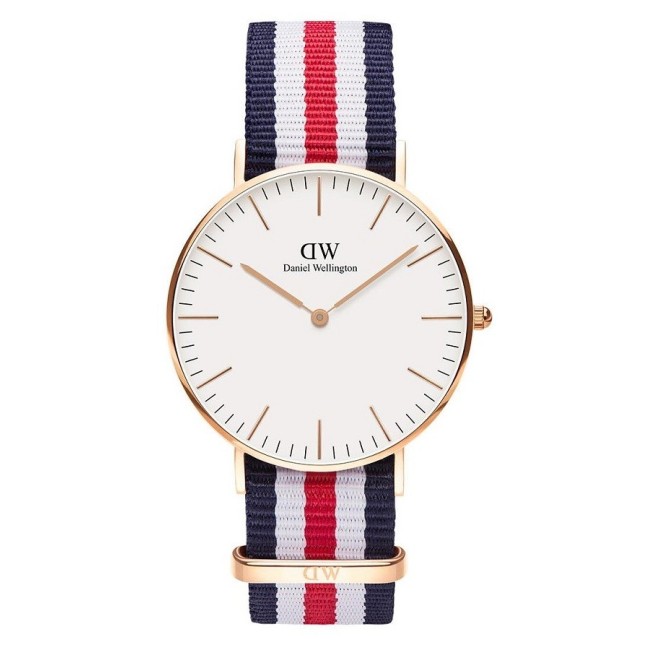 Watch unisex Classic Rosé Daniel Wellington Canterbury strips