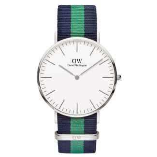 Watch Daniel Wellington man silver Classic Warwick blue and green