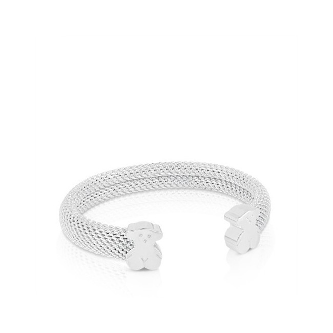 Bracciale semirigido Tous Mesh in argento - 711900030