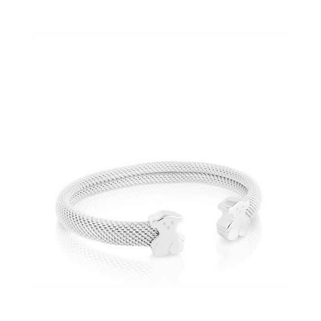 Bracciale semirigido Tous Mesh in argento - 711900031