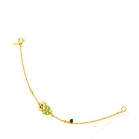 Bracciale Tous Face in argento e cuore smaltato - 612631560