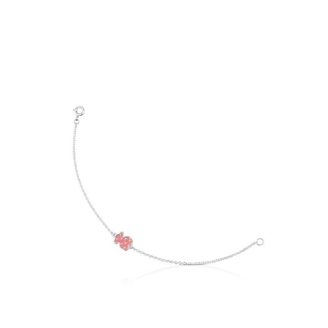 Bracciale Tous Face in argento e orso smaltato - 612631540