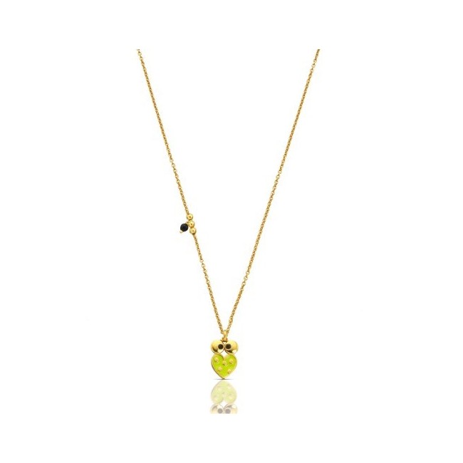Collana Tous Face con cuore smaltato verde - 612632530
