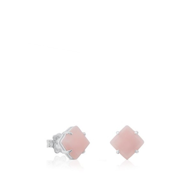 Tous earrings studs Herm with pink Opal-613,633,510