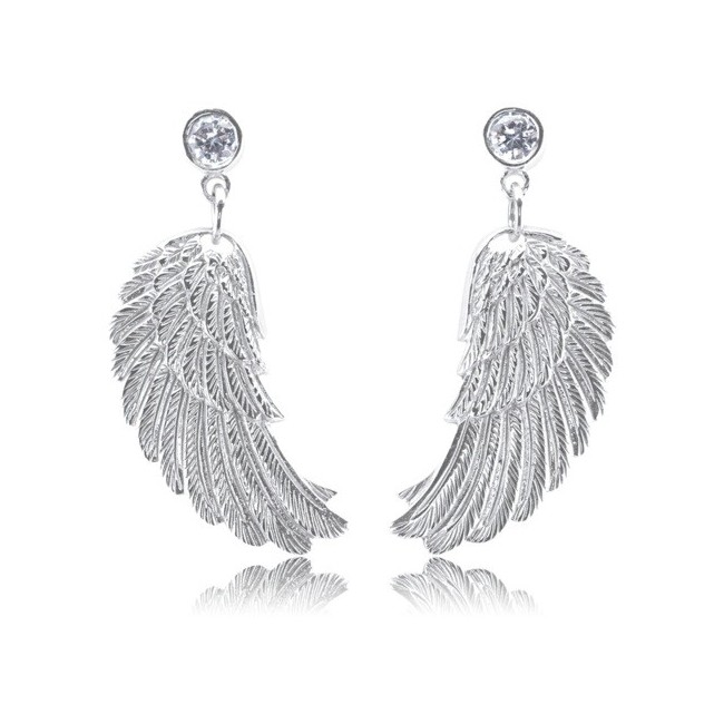 Engelsrufer Wing earrings in silver with Zircons