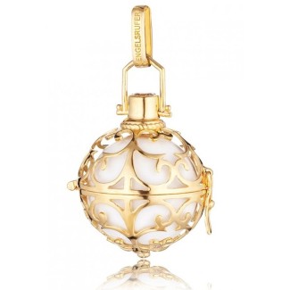Big Engelsrufer pendant in silver gilt and white ball