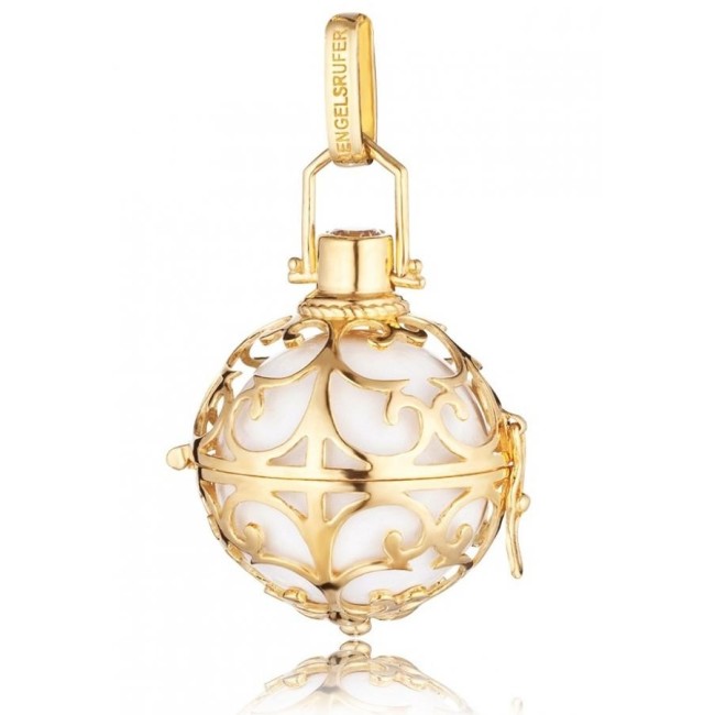 Big Engelsrufer pendant in silver gilt and white ball