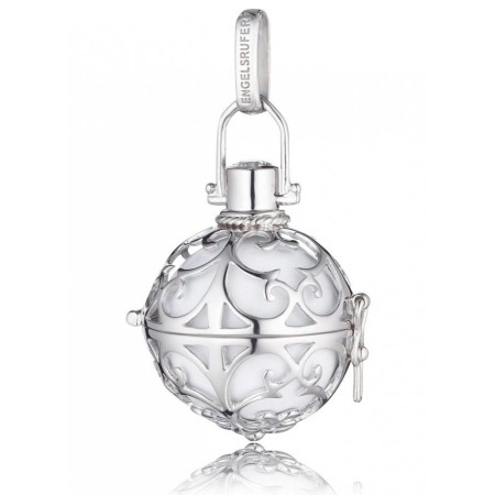 Pendente grande Engelsrufer in argento e sfera bianca - ER01L