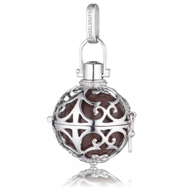 Pendente grande Engelsrufer in argento e sfera marrone - ER03L