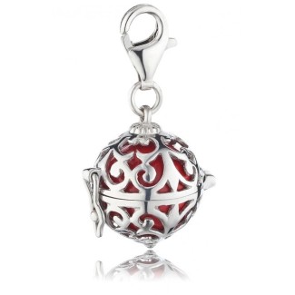 Pendente mini Engelsrufer in argento con sfera rossa - ERC-05