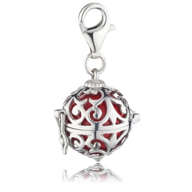 Pendente mini Engelsrufer in argento con sfera rossa - ERC-05