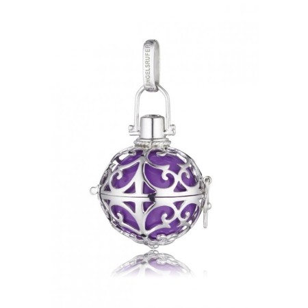 Kleinen Anhänger Engelrufer Silber und lila Ball-ER08S