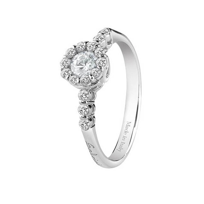 Zentralen Diamant Ring und Krone Kontur Salvini