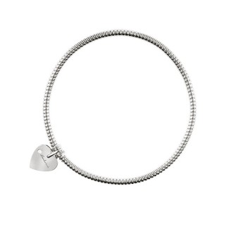 White Gold heart pendant bracelet Salvini Minimal Pop