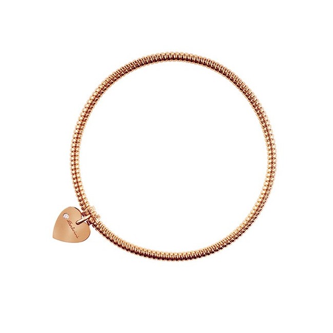 Minimal Pop Herz Anhänger rose gold Armband Salvini