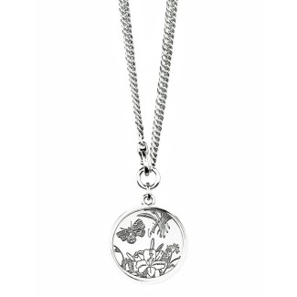 Silver necklace Gucci Flora-YBB32591400100U