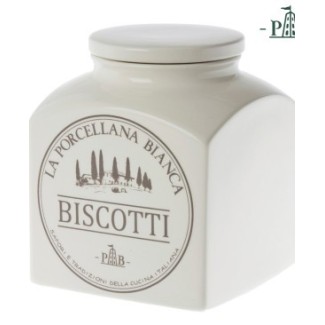 Barattolo Biscottiera La Porcellana Bianca linea Conserva in ceramica