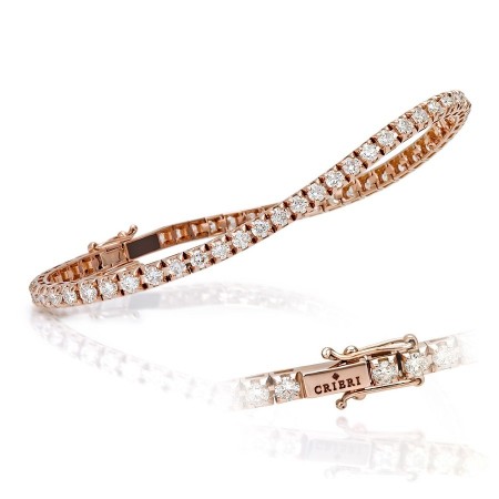 Crieri rose Gold und Diamond Tennis Armband