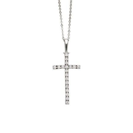Crieri white gold and Diamond Cross Necklace