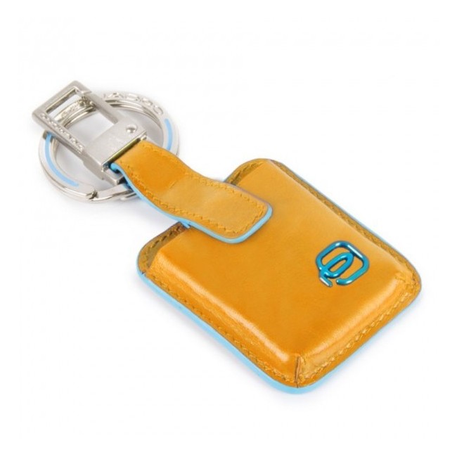 Piquadro AC3954B2 Connequ Yellow-Blue Square Keychain/T/R