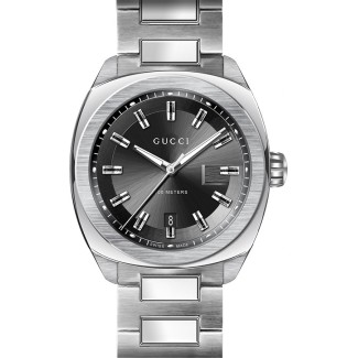 Gucci Watch black dial and silver GG2570 collection -YA142301