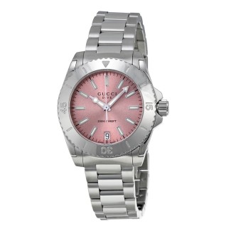 Gucci quartz watch Dive Small pink dial -YA136401