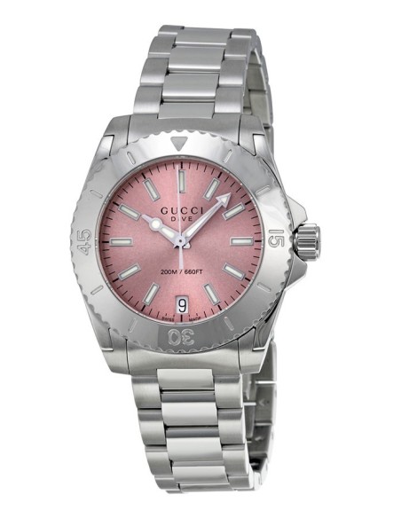 Orologio Gucci Dive Quarzo Small donna rosa - YA136401