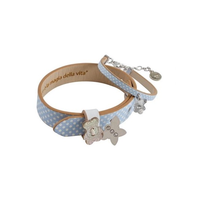 Coppia bracciali Keep Me Pois Azzurro Nanan - KMN23VFPFC