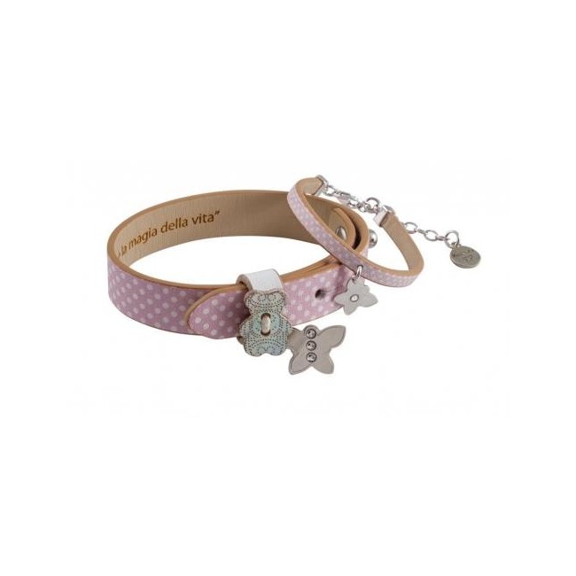 Couple bracelets Keep Me pink polka dots Nanan-KMN23VPFR