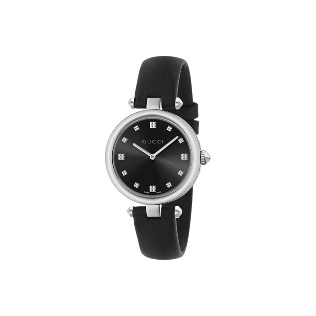 Orologio Gucci Diamantissima nero pelle - YA141403